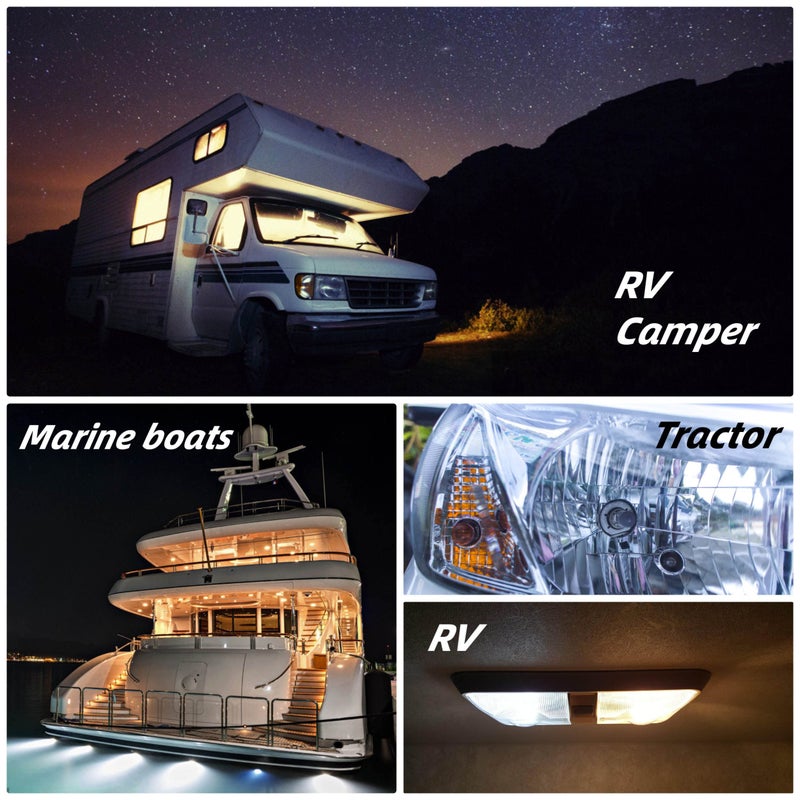 Ziomitus Ba15S Led 12V Landscape Rv Camper Interior Light Bulbs  1156 1141 2700K Warm White Dc Bayonet Single Contact Base Ba15S Bulbs For Marine Boat Trailer Lights 5 Pack - Image 2