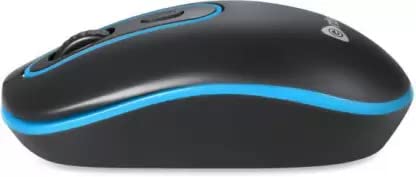 Enter Swish Wireless Mouse, 2.4 Ghz USB Nano Receiver, 1600 DPI Optical Sensor, 3-Button Design, Plug & Play, for Windows/Mac/Linux (Black & Blue) - Image 2