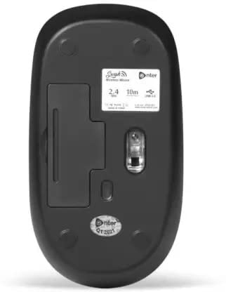 Enter Swish Wireless Mouse, 2.4 Ghz USB Nano Receiver, 1600 DPI Optical Sensor, 3-Button Design, Plug & Play, for Windows/Mac/Linux (Black & Blue) - Image 3