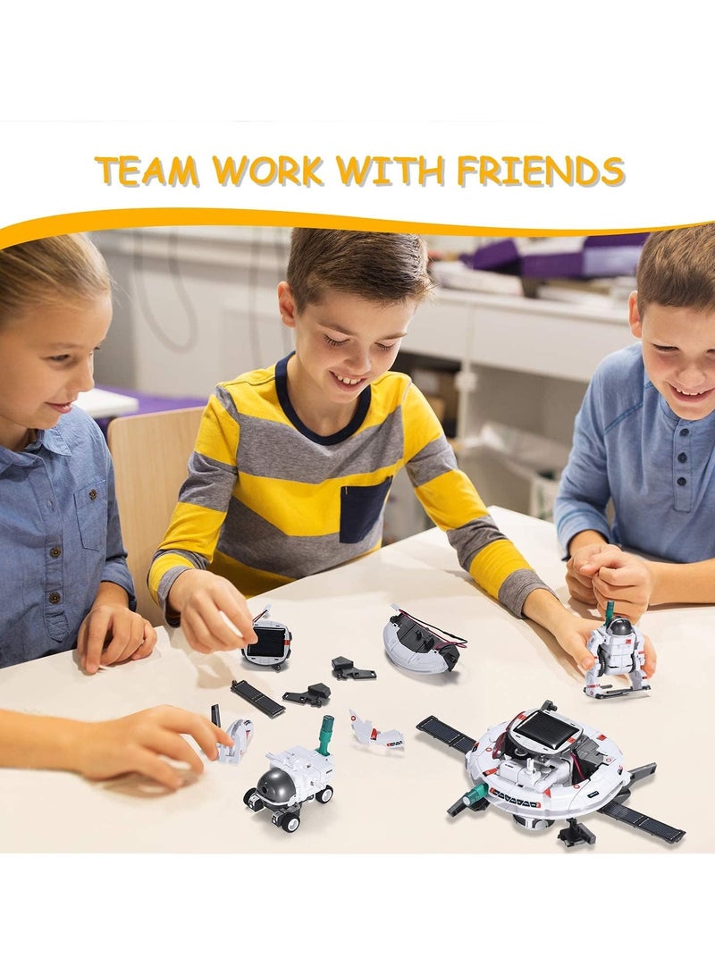 TOY GARDEN Science Kits For Kids Age 8-12, 6 In 1 Space Solar Robot Kit Stem Projects Build Your Own Robot With Solar Panel & Battery Power, Christmas Birthday Idea Gifts Toy For 9 10 11 12 Years Old Boy - Image 5