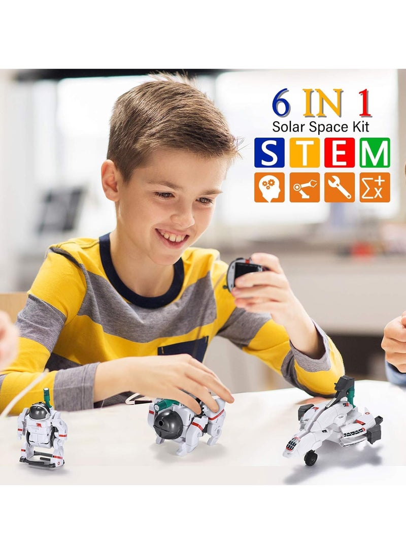 TOY GARDEN Science Kits For Kids Age 8-12, 6 In 1 Space Solar Robot Kit Stem Projects Build Your Own Robot With Solar Panel & Battery Power, Christmas Birthday Idea Gifts Toy For 9 10 11 12 Years Old Boy - Image 2