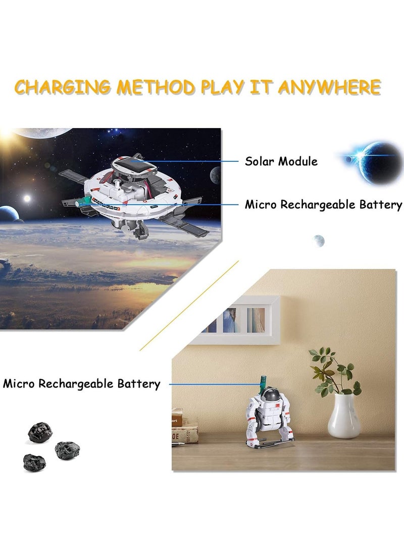 TOY GARDEN Science Kits For Kids Age 8-12, 6 In 1 Space Solar Robot Kit Stem Projects Build Your Own Robot With Solar Panel & Battery Power, Christmas Birthday Idea Gifts Toy For 9 10 11 12 Years Old Boy - Image 4