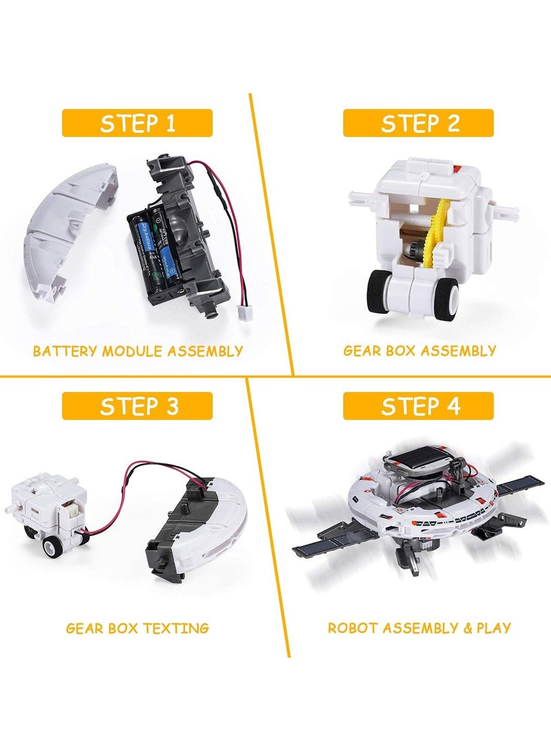 TOY GARDEN Science Kits For Kids Age 8-12, 6 In 1 Space Solar Robot Kit Stem Projects Build Your Own Robot With Solar Panel & Battery Power, Christmas Birthday Idea Gifts Toy For 9 10 11 12 Years Old Boy - Image 3