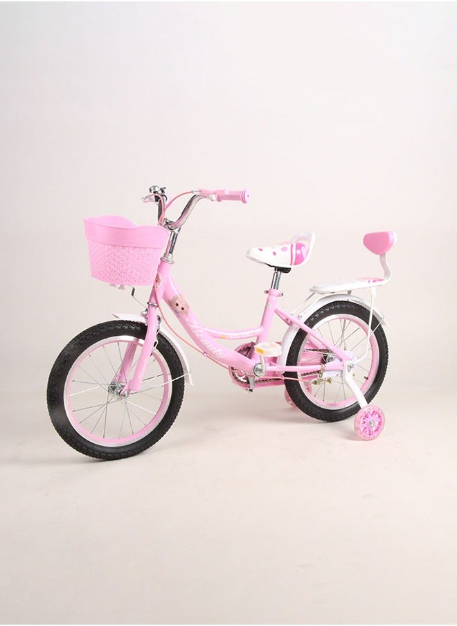 XIANGYU - 12-20 Inch Pink Style Kids Bike With Training Wheels And Basket - Image 1