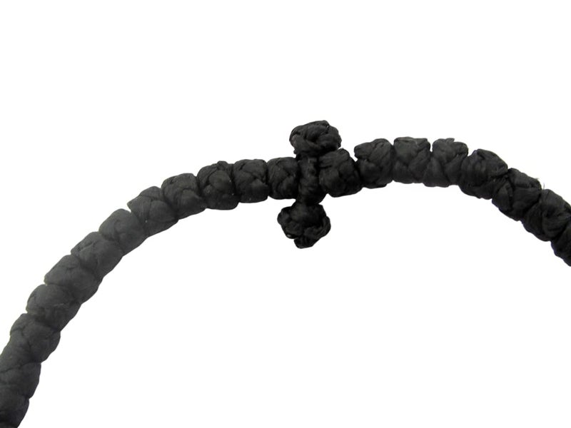 Iconsgr Handmade Christian Orthodox Komboskoini, Prayer Rope Thin Knots Black - 5605 - Image 4