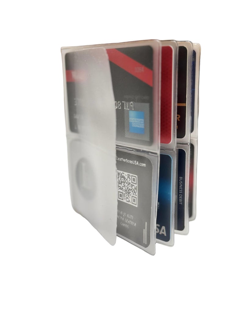 LB LEATHERBOSS Set of 2 - Replacement Plastic Insert for Hipster Wallets, Card or Picture Insert 2 High Stacked Up - Image 1