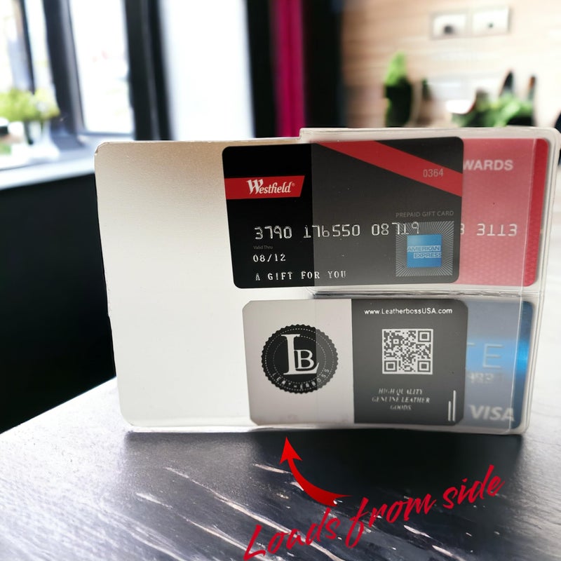 LB LEATHERBOSS Set of 2 - Replacement Plastic Insert for Hipster Wallets, Card or Picture Insert 2 High Stacked Up - Image 5