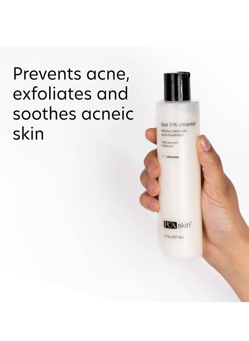 PCA SKIN PCA SKIN 5% Benzoyl Peroxide Face Wash, Foaming Acne Facial Cleanser for Oily and Acne Prone Skin, Eliminates Existing Acne and Helps Prevent Future Breakouts, Cleanses and Calms, 7.0 Oz Bottle  - Image 2