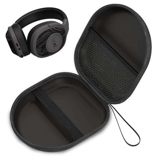 Sounce Headphone Case for Boat Rockerz 550/558 | Portable Carrying Case Cover | Hard EVA Shell Travel Storage Case with Shockproof, Waterproof, and Premium Protective Cover – (Black) - Image 1