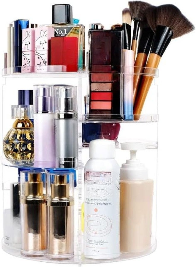 MVM Enterprise Rotating makeup storage box 360 Degree Rotating Makeup Organizer for Christmas Gifts Adjustable Multi functional Cosmetic Storage Box for Skin Care Products Makeup Sponge (1 pcs) - Image 1