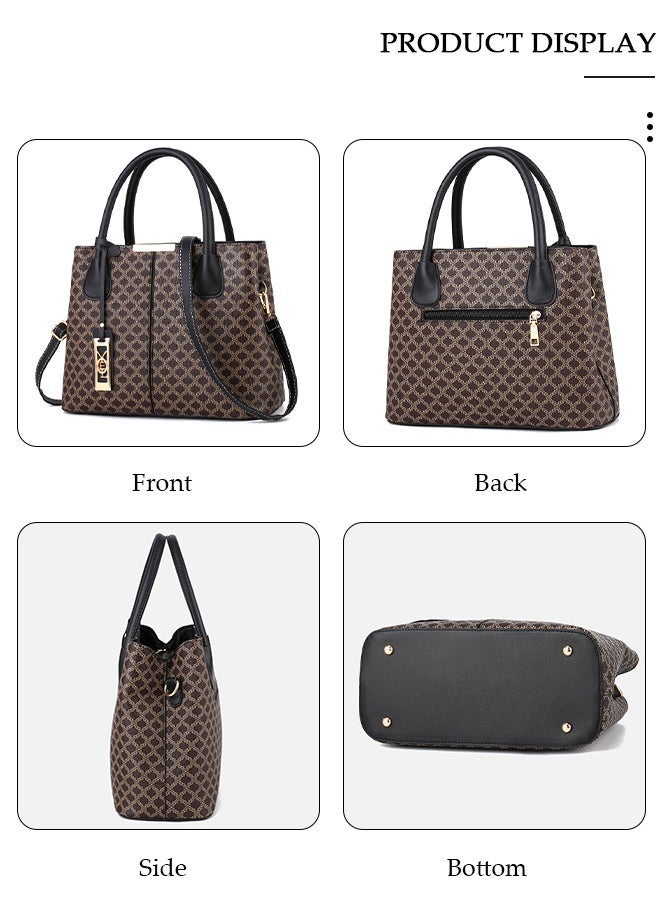 DUNISO Women's Fashion Handbag Faux Leather Crossbody Bag For Women Large Capacity Tote Bags Top Handle Satchel Fashionable Travel Shoulder Bag For Ladies - Image 3