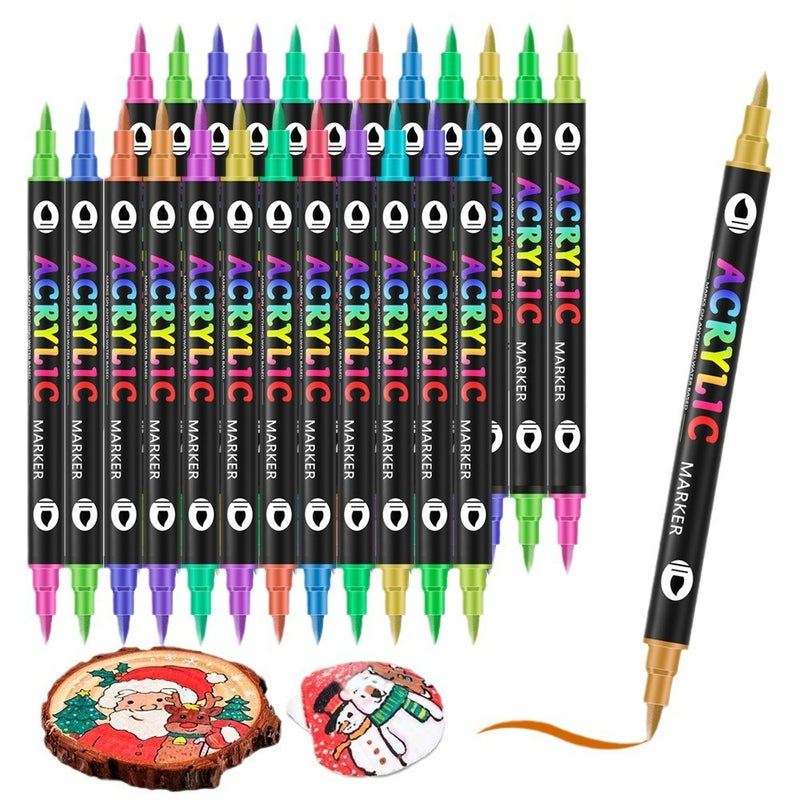 Dual Head Dual Color Acrylic Marker Pen Set 72 Colors - Image 5