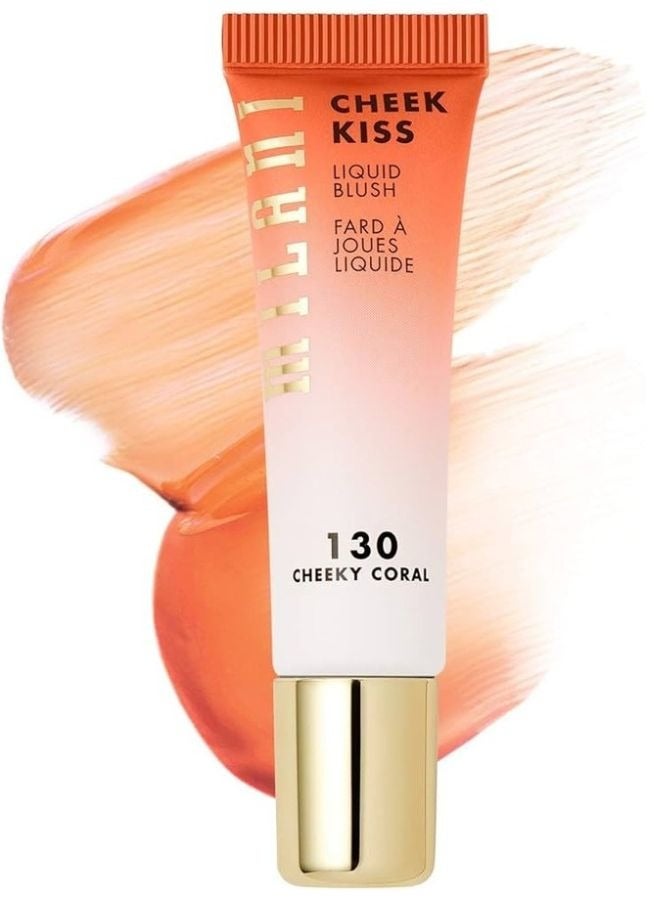 MILANI Milani Liquid Cheek Blush #130 Cheeky Coral - 11ml | Lightweight, Buildable, Long-Lasting Formula | Perfect for Natural or Bold Looks - Image 1