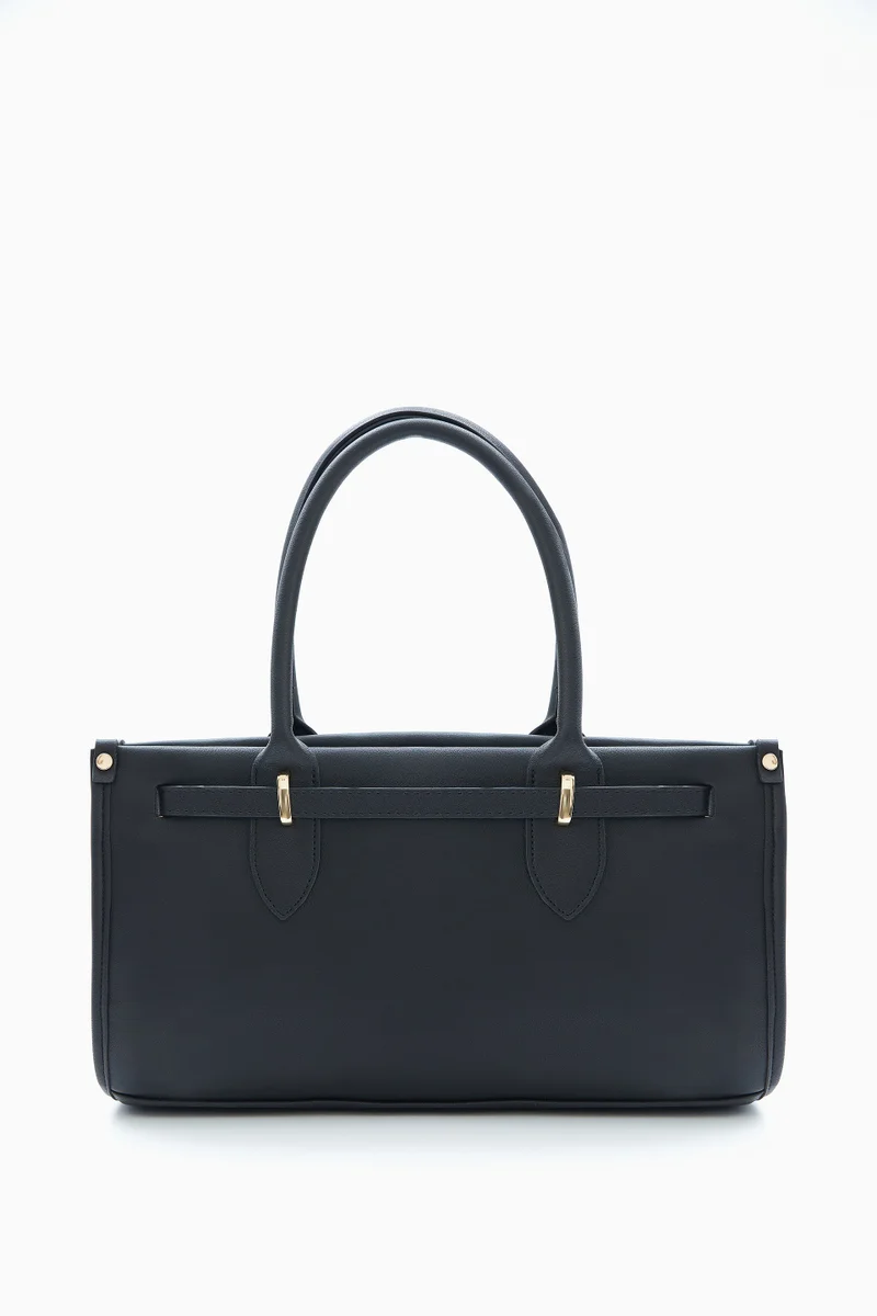 Wecre8 Black Structured Handbag by WECRE8