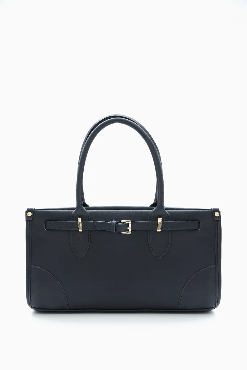 Wecre8 Black Structured Handbag by WECRE8