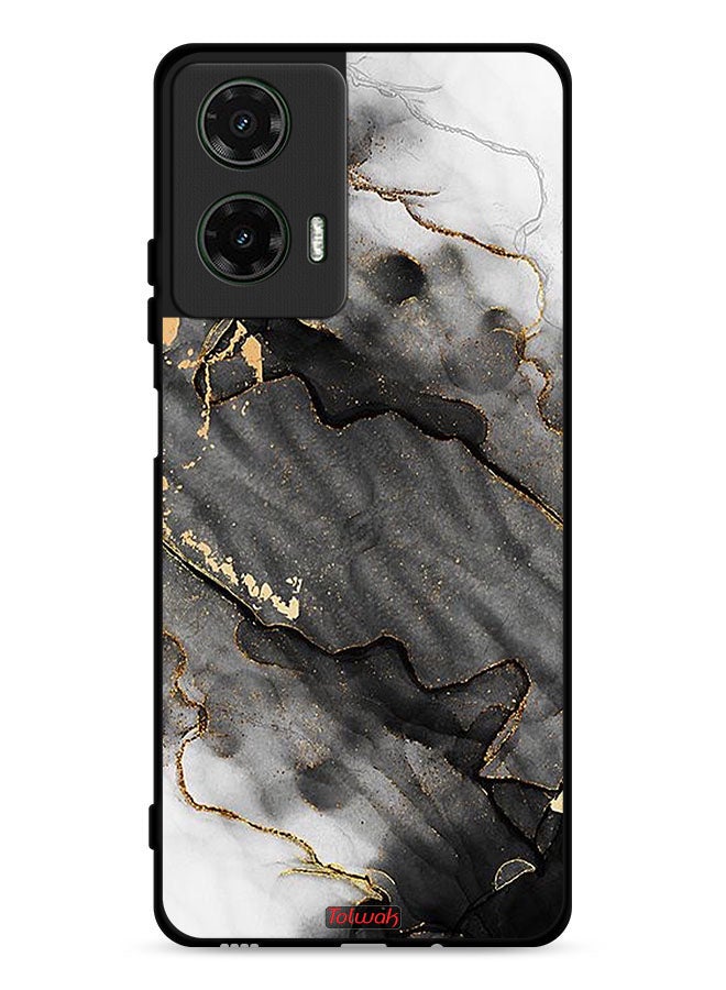 Tolwak غطاء حماية موتورولا موتو G35 5G بتصميم رخام لامع - Image 1