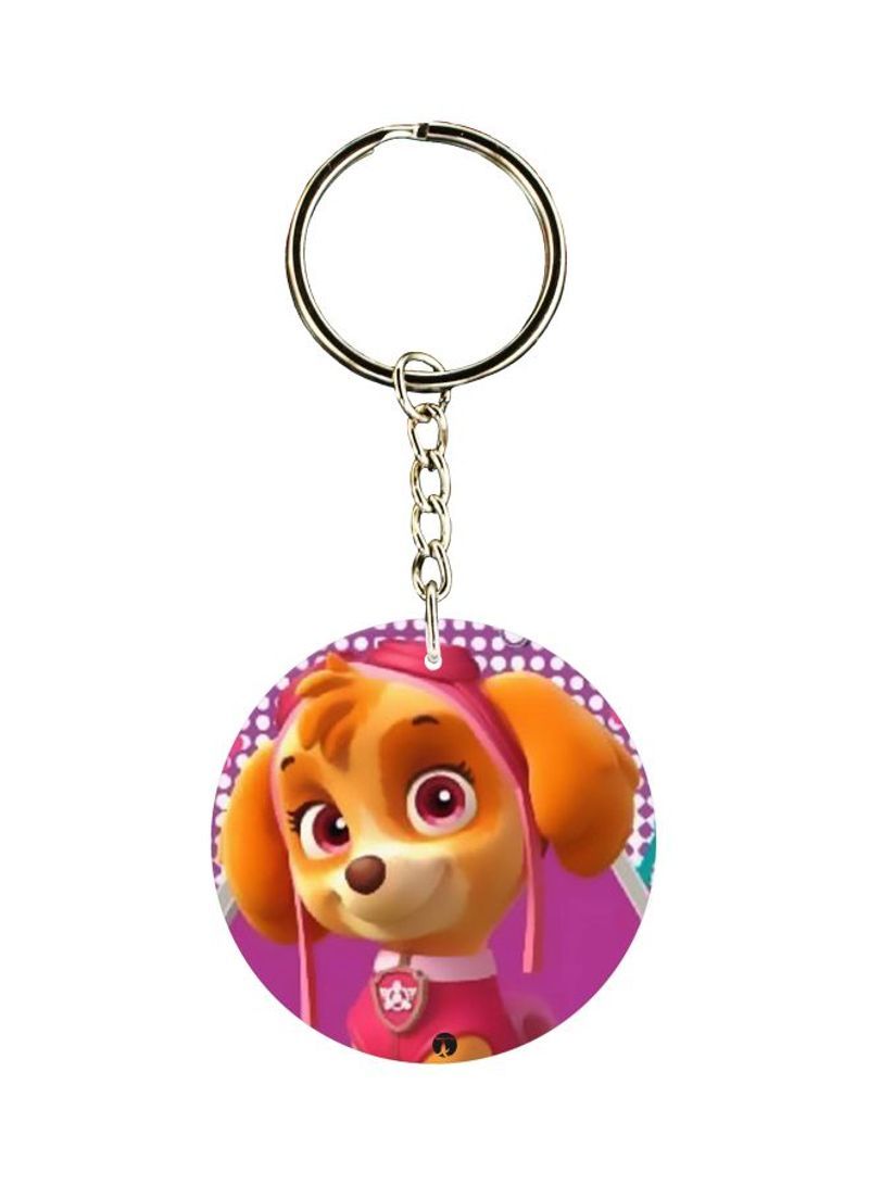 RKN Dog Printed Dual Sided Keychain