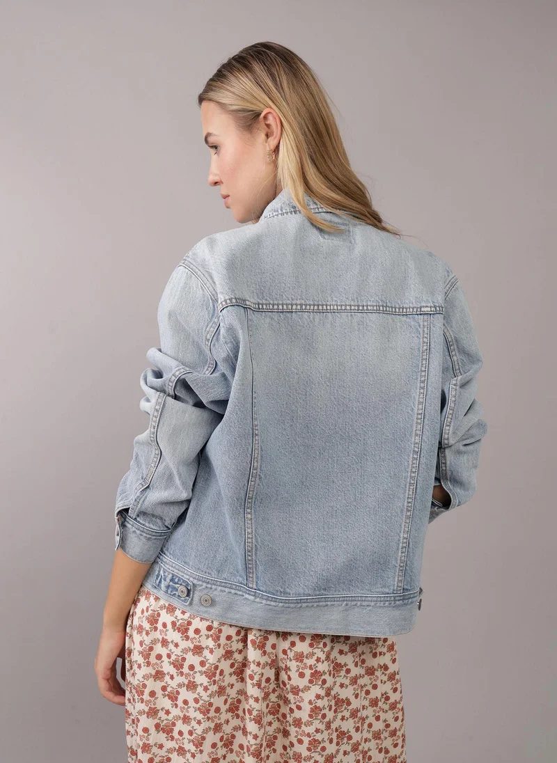 امريكان ايجل Pocket Detailed Denim Trucker Jacket
