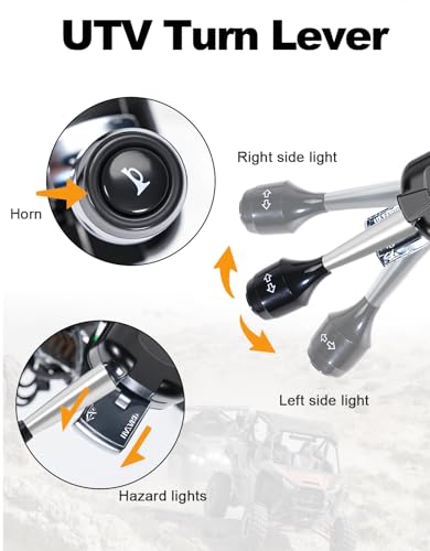 BystralX UTV Turn Signal Kit with 110dB Horn, Plug and Play, Pre-Wired UTV ATV Blinker Kit with Lever Column Switch, Street Legal Turn Signals Kit Compatible with Polaris, Can-Am, Teryx, CFMOTO - Image 4