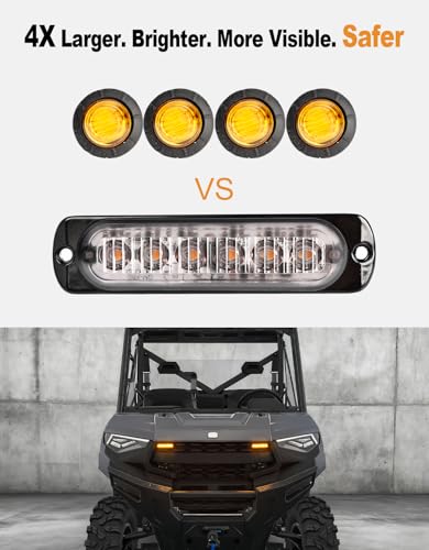 BystralX UTV Turn Signal Kit with 110dB Horn, Plug and Play, Pre-Wired UTV ATV Blinker Kit with Lever Column Switch, Street Legal Turn Signals Kit Compatible with Polaris, Can-Am, Teryx, CFMOTO - Image 2