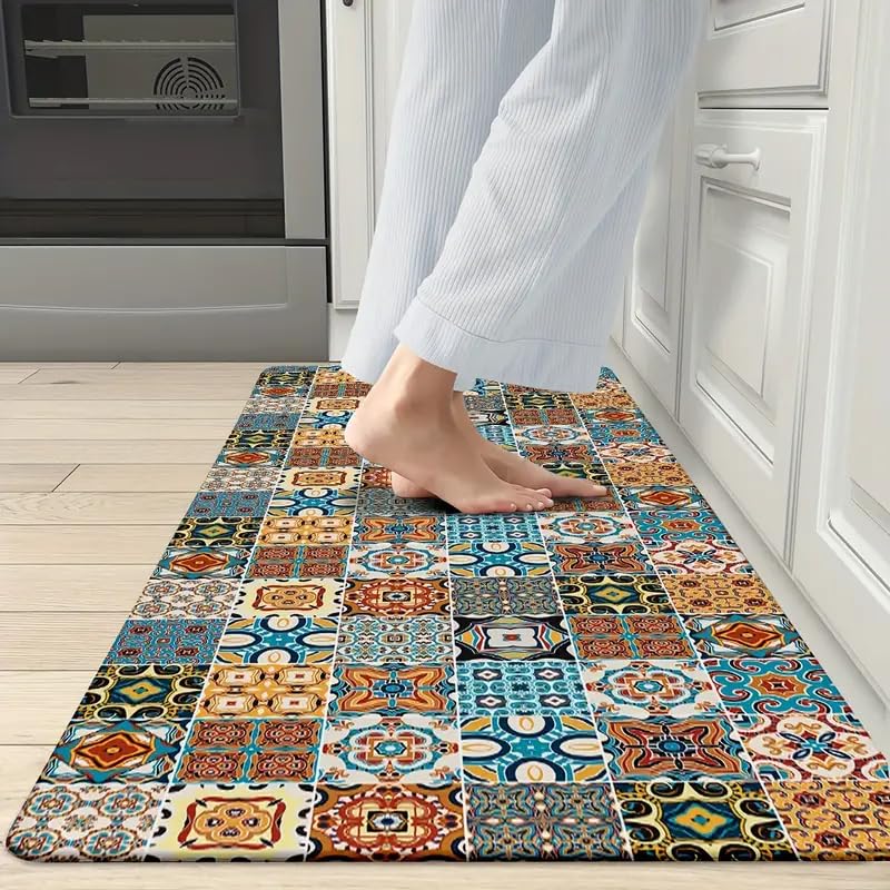 KRLZ Kitchen Mats Non Slip Washable Kitchen Rugs Doormat Carpet Floor Mat 120 x 40 60 x 40 cm - Image 4