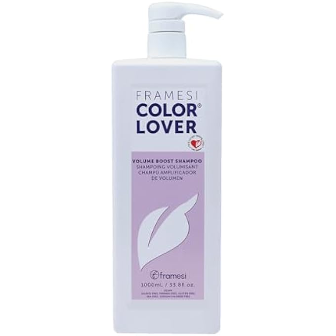 framesi COLOR LOVER VOLUME BOOST SHAMPOO - 33.8 OUNCE, COLOR SAFE, WEIGHTLESS, VOLUME SHAMPOO WITH NO SULFATE, VEGAN, GLUTEN FREE, CRUELTY FREE - Image 1