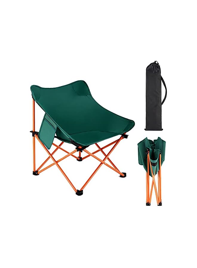 PROMASS Camping Chairs, Folding Backpacking Chair Height Adjustable Portable Ultralight Compact Small Camp Chair For Camping Outdoors Lawn Hiking Beach Travel Picnic Sport With Carrying Bags (Green) - Image 2