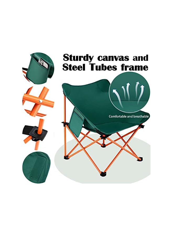 PROMASS Camping Chairs, Folding Backpacking Chair Height Adjustable Portable Ultralight Compact Small Camp Chair For Camping Outdoors Lawn Hiking Beach Travel Picnic Sport With Carrying Bags (Green) - Image 5