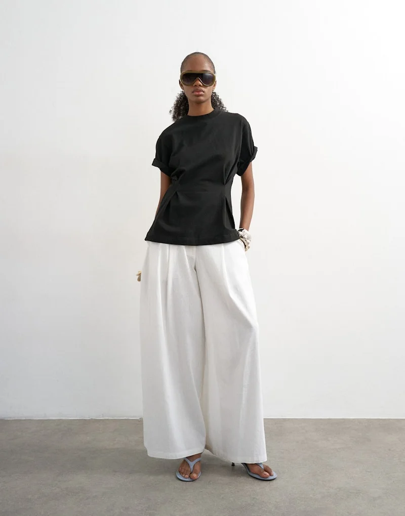 TOPSHOP Casual High Rise Wide Trousers