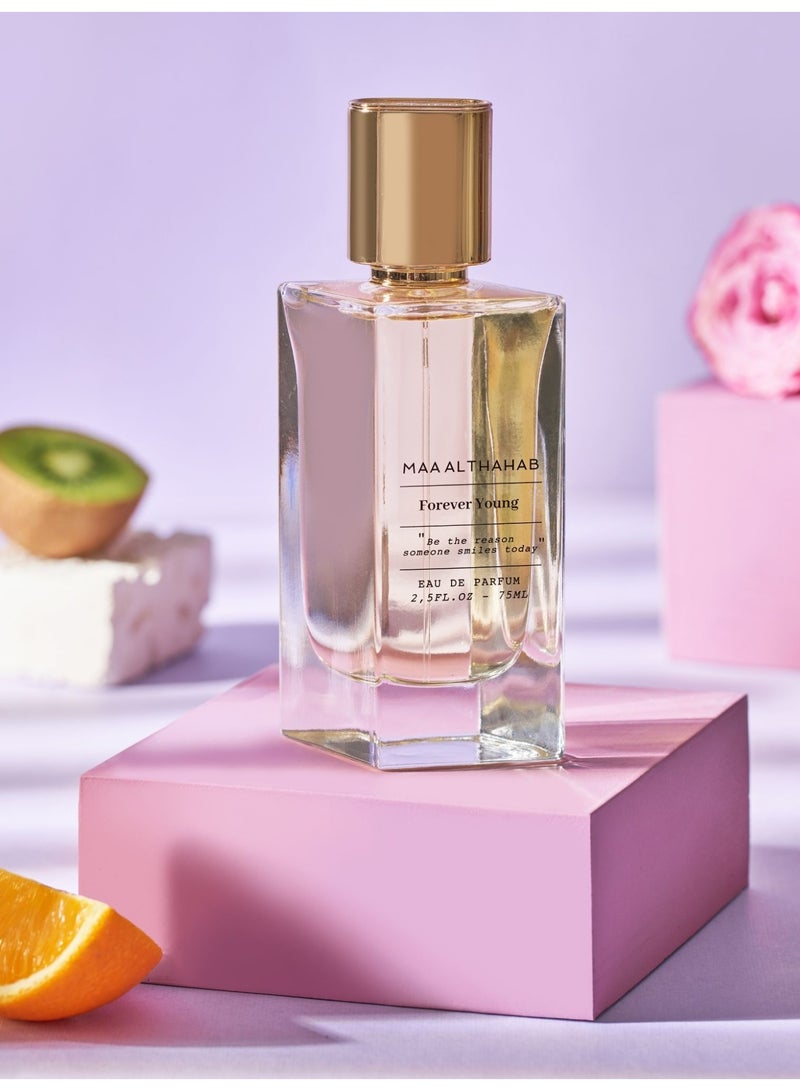 ماء الذهب فوريفر يونغ  |  أو دو بارفان | عطر نسائي ثابت يدوم طويلاً وبرائحة حيوية | 75 مل | للنساء اللواتي يجسدن الأناقة والشباب - Image 3