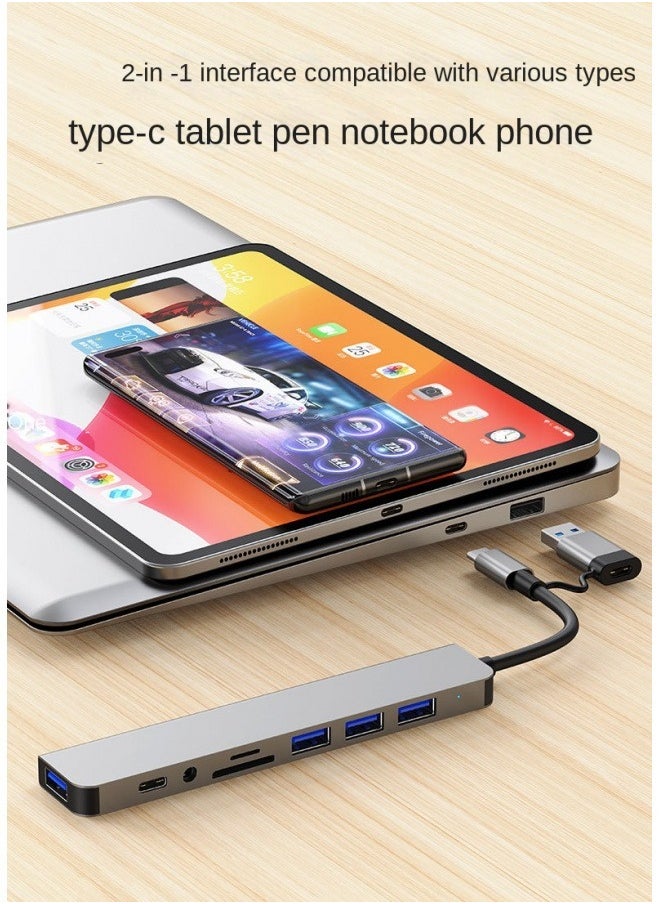 Generic 8-in-1 Usb C Hub With 100w Pd Charging, Type-c To Hdmi 4k 30hz Adapter, Usb Hub 3.0 5gbps Data Transfer Port, Compatible With Macbook Pro/air 2023 M2/m1, Ipad Pro/air, Hp, Dell, Asus, Lenovo ,etc  - Image 4