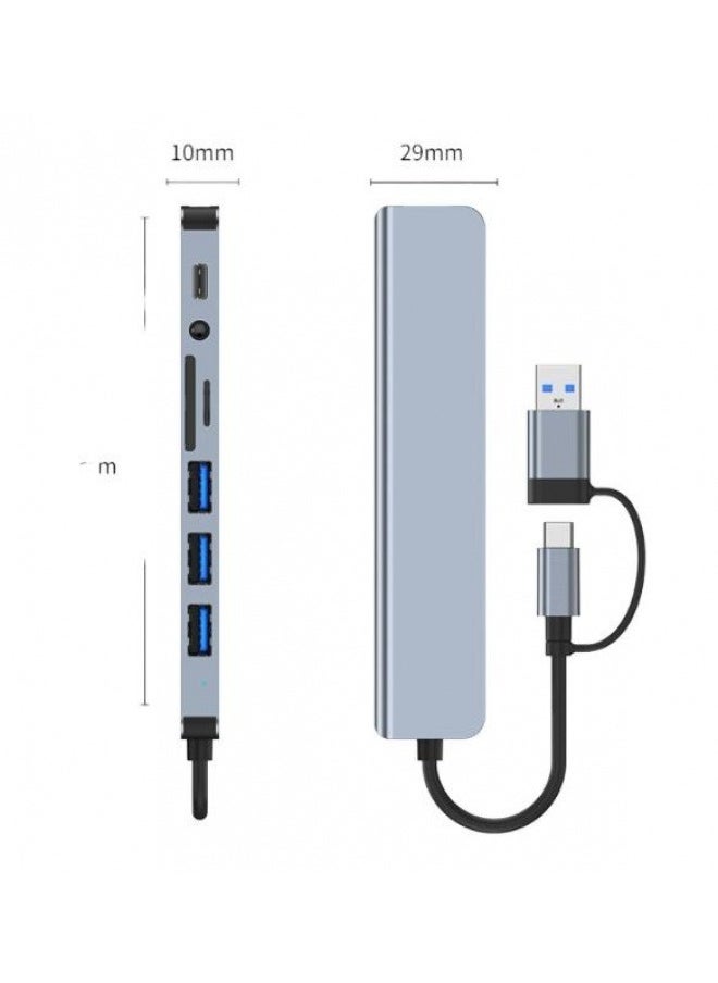8-in-1 Usb C Hub With 100w Pd Charging, Type-c To Hdmi 4k 30hz Adapter, Usb Hub 3.0 5gbps Data Transfer Port, Compatible With Macbook Pro/air 2023 M2/m1, Ipad Pro/air, Hp, Dell, Asus, Lenovo ,etc