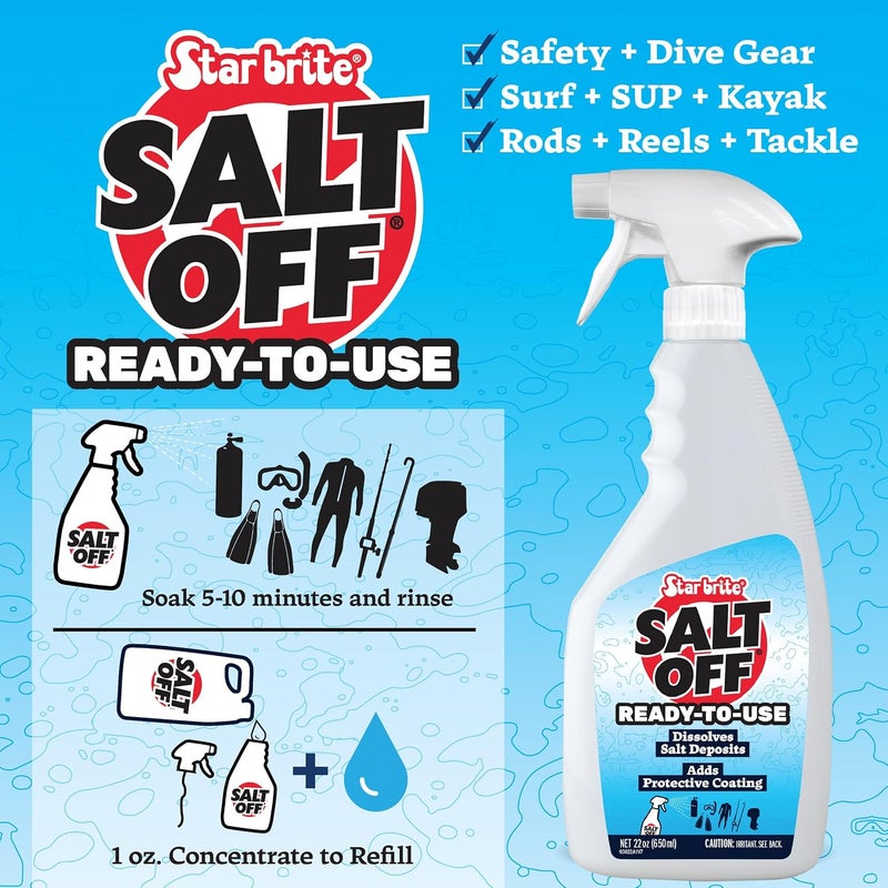 Star Brite Salt Off - Removes Salt Deposits and Leaves a Protective PTEF Coating - Also Ideal to Flush Outboard and Inboard Engines With Mixer Applicator - Image 5