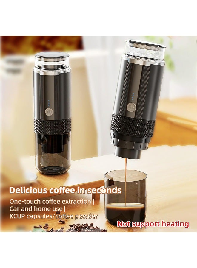 Portable Electric Espresso Coffee Machine One Button Operation with 4 Power Indicator Light Cordless Rechargeable Handheld Coffee Maker for Home Car Travel with Carry Bag (not heating)  - Image 3