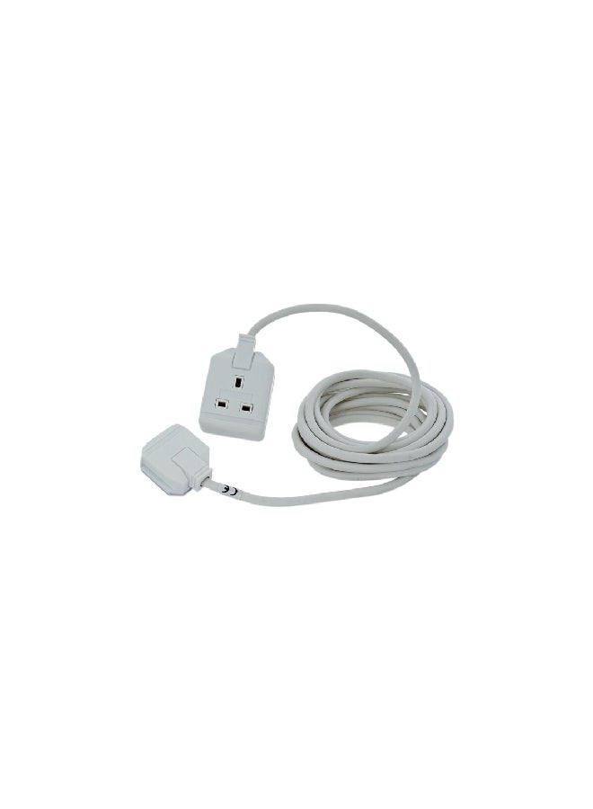 ACE 3 Pin British Plug 1-Socket Extension Cord White 5 m EXS1315W-ASS - Image 1