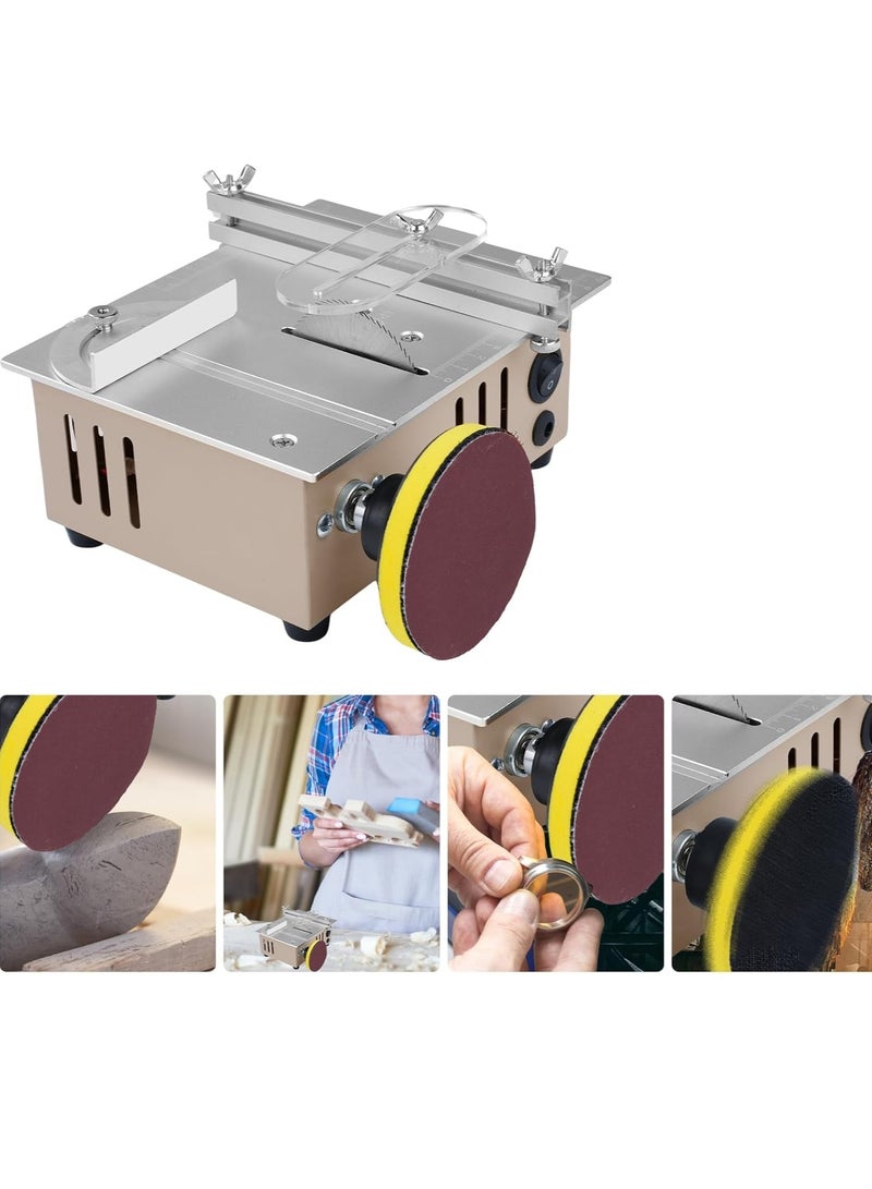 XiuWoo Multi-functional Desktop Mini Table Saw, Versatile Electric Woodworking Metal Cutting Lathe, 7-speed Speed,DIY & Craft Saw Machine, Adjustable Speed with Durable Accessories for Wood,Plastic,Acrylic Grinding polishing drilling - Image 2