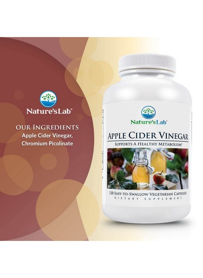 Nature's Lab Apple Cider Vinegar 1200Mg With Chromium 120 Capsules (60 Day Supply) - Image 3
