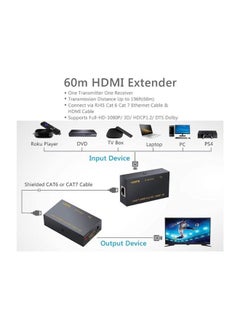 XLT HDMI Ethernet Extender to RJ45 1080P, Connect Over by Cat6 Cat7 Cable - 60m  - Image 4