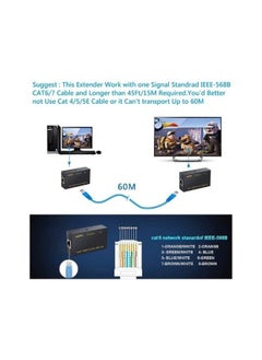 XLT HDMI Ethernet Extender to RJ45 1080P, Connect Over by Cat6 Cat7 Cable - 60m  - Image 5