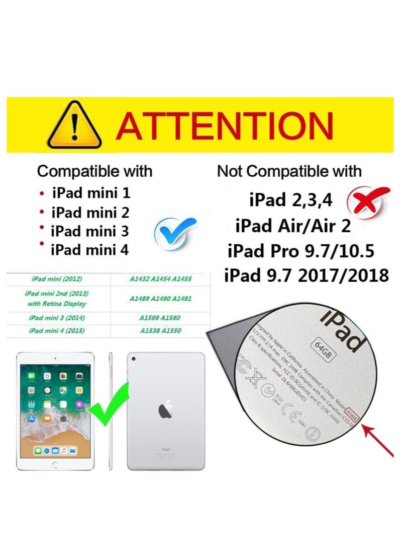 IAF iPad Mini Case for Kids, Cute Butterfly Wing Double as Stand Light Weight Kid-proof Durable EVA Foam Protective Tablet Bumper Cover for Apple iPad mini 1/2/3/4 - Blue - Image 3