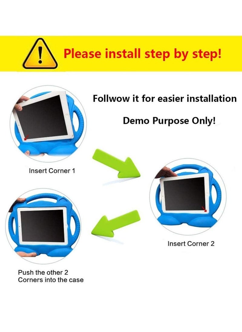 IAF iPad Mini Case for Kids, Cute Butterfly Wing Double as Stand Light Weight Kid-proof Durable EVA Foam Protective Tablet Bumper Cover for Apple iPad mini 1/2/3/4 - Blue - Image 4