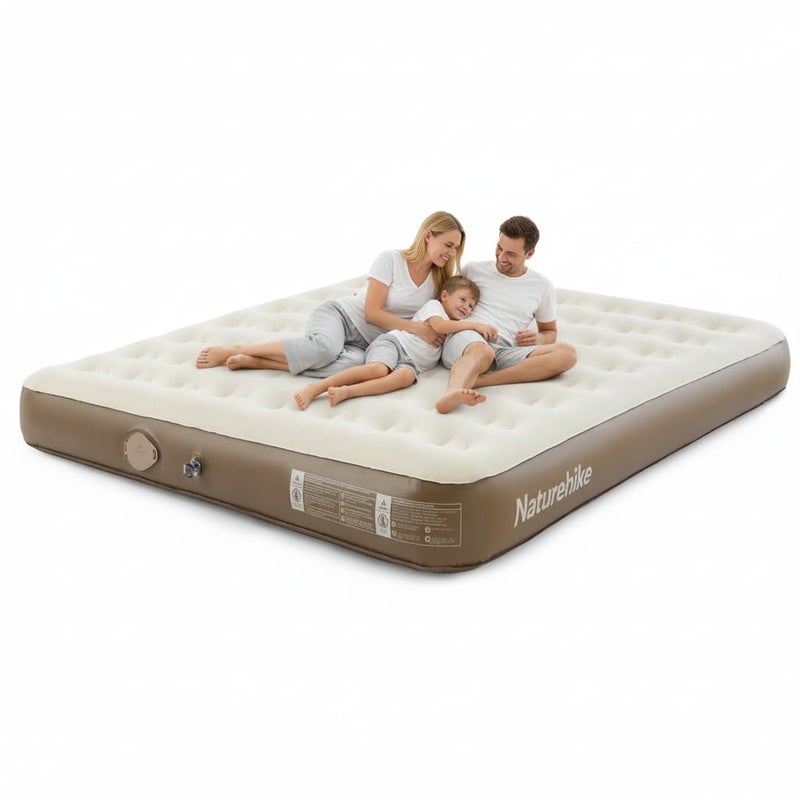 Naturehike Compact King Size Air Mattress with Builtin USB Rechargeable Pump 992 lbs Max Support Inflatable Mattresses Blow up Mattress Air Bed for Home Camping Guests Travel - Image 2