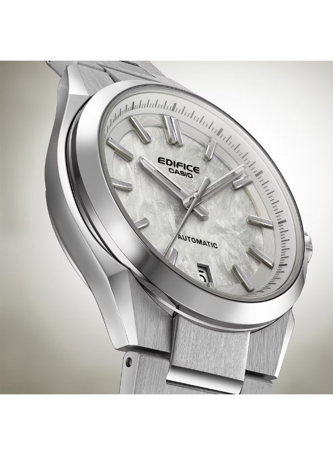 كاسيو إديفيس EFK-100D-7ADR ساعة رجالية أوتوماتيكية، سوار ستانلس ستيل، شاشة بيضاء محبوكة، زجاج سافير، مقاومة للماء حتى 100 متر - Image 3