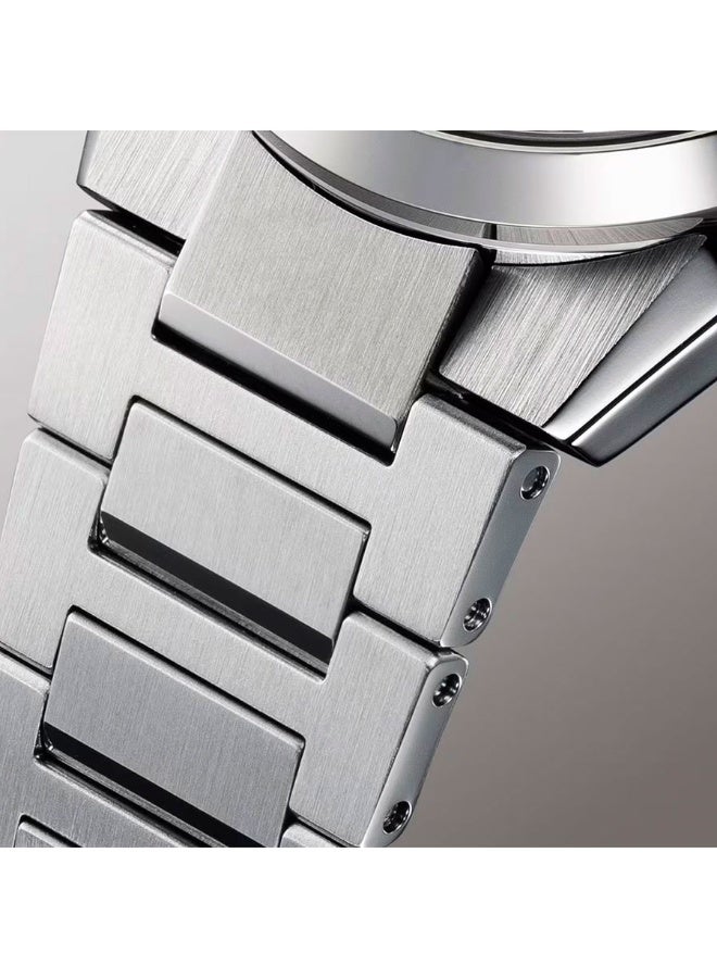 كاسيو إديفيس EFK-100D-7ADR ساعة رجالية أوتوماتيكية، سوار ستانلس ستيل، شاشة بيضاء محبوكة، زجاج سافير، مقاومة للماء حتى 100 متر - Image 4