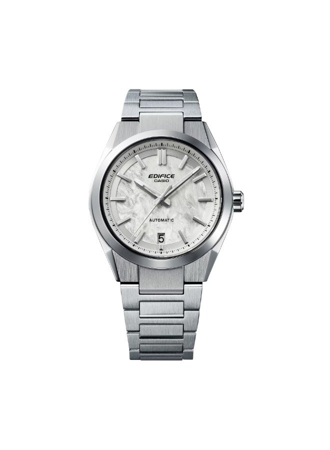 كاسيو إديفيس EFK-100D-7ADR ساعة رجالية أوتوماتيكية، سوار ستانلس ستيل، شاشة بيضاء محبوكة، زجاج سافير، مقاومة للماء حتى 100 متر - Image 2