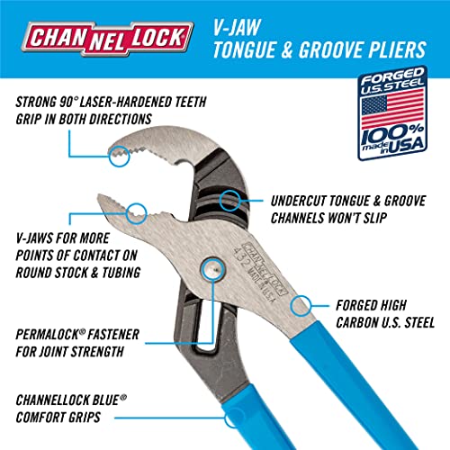 Channellock 432 Tongue and Groove Pliers, 10 In, Polished - Image 2