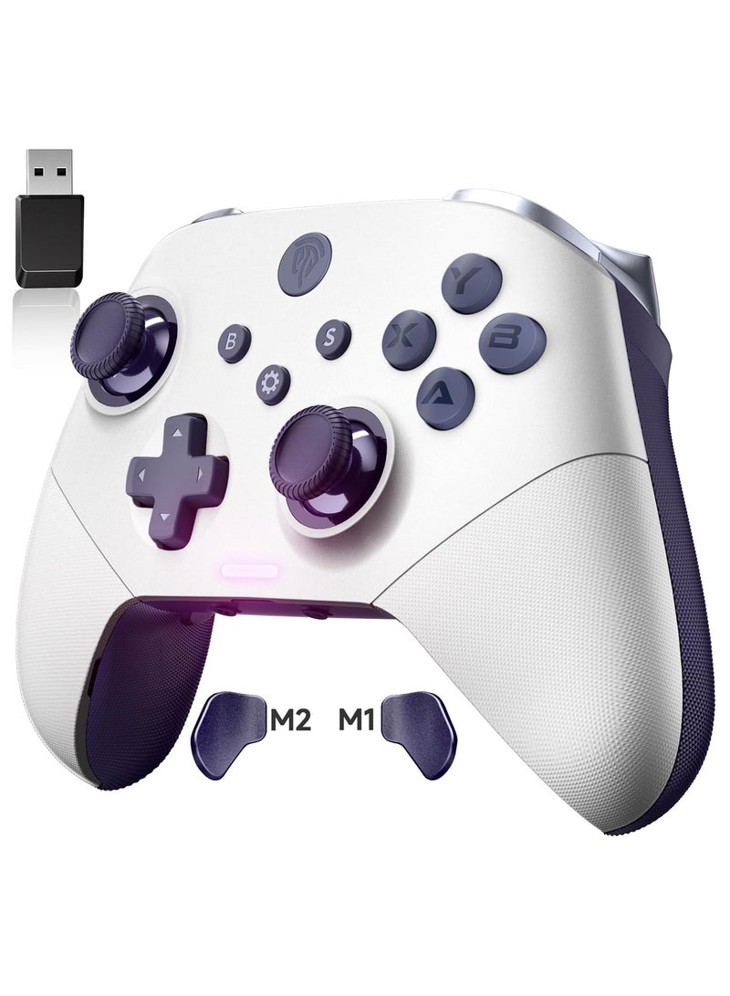 general Professional Gamepad EasySMX X10 Enhanced Bluetooth Gaming Controller for PC/Steam/iPhone/Android/Android TV/Switch with Swappable Faceplate Triple 19 Mechanical Metal Keys Hall Effect Joysticks and Triggers No Stick Drift, No Dead Zone Adjutable Dual Vibration One Key Wake Up 6-Axis Gyro Motion Control Turbo Function 2 Programmable Back Buttons 1000mAh Battery Play Black Myth Wukong - Image 1