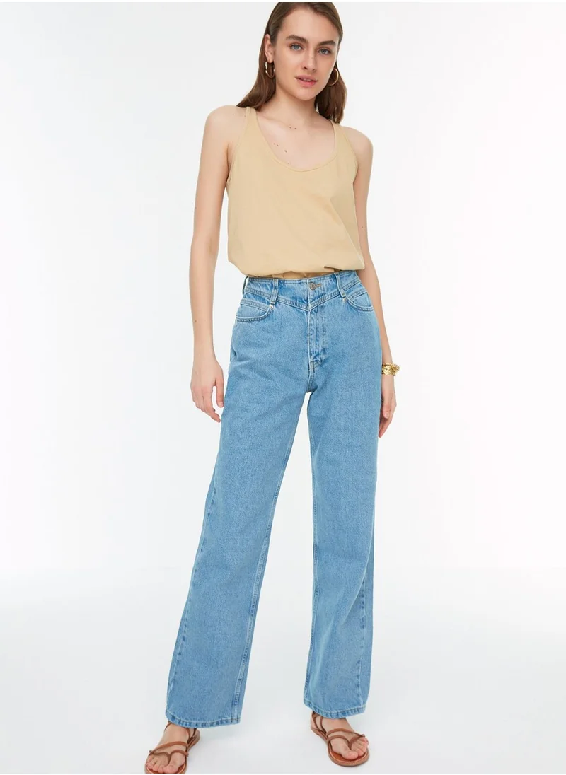 trendyol High Waist Straight Jeans