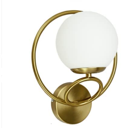 Improvhome Metal Dual Ring Type Modern Glob Shape Sconces E27 Holder Led Decorative Wall Lamp For Living Room (Bulb Not Included) (Gold) - Image 3