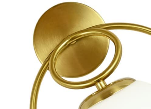 Improvhome Metal Dual Ring Type Modern Glob Shape Sconces E27 Holder Led Decorative Wall Lamp For Living Room (Bulb Not Included) (Gold) - Image 2